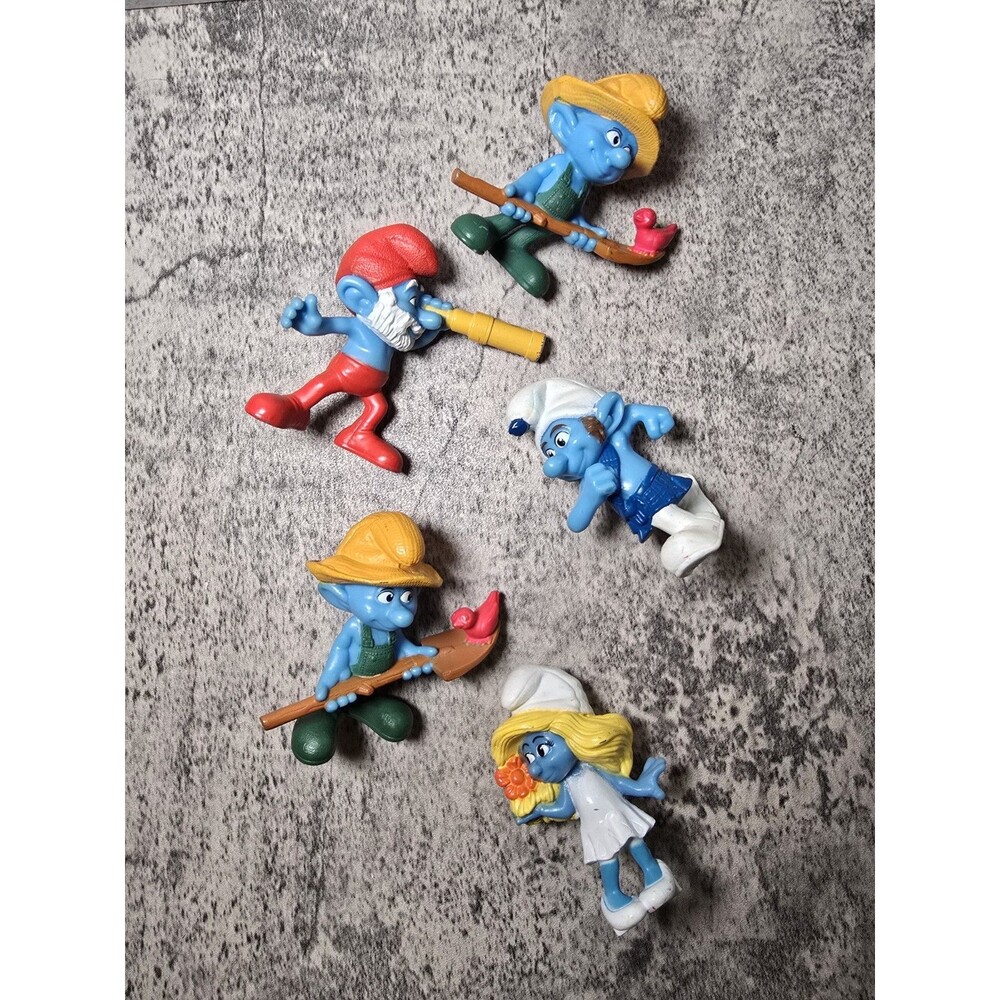 2011 Set of 5 Smurfs Figures Happy Meal Toy PVC Mcdonalds